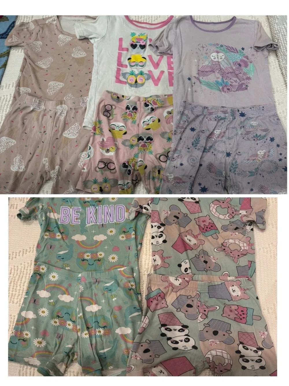 Kids Pajamas Short Sleeve Top & Shorts